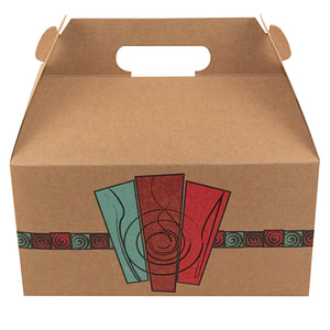 Barn Take Out Lunch Box / Chicken Box with Harvest Design